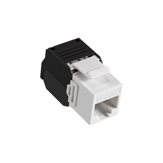 Модуль-вставка Keystone Jack RJ-45 ExeGate KJ-8P8C-U-C5e-180-TL (Кат.5e, неэкранированная, 180 градусов, IDC Toolless (без инструмента)) EX297343RUS