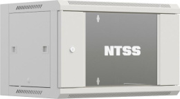 Шкаф коммутационный NTSS Премиум NTSS-W6U6060GS-2 настенный 6U 600x600мм пер.дв.стекл 60кг серый 500мм 19.5кг 220град. 370мм IP20 сталь