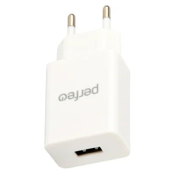 PERFEO Сетевое зарядное устройство с разъемом USB, 2А, белый I4666