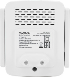 Повторитель беспроводного сигнала Digma D-WR310 (D-WR310V2) N300 Wi-Fi белый