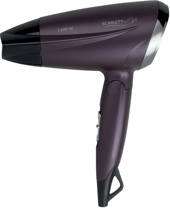 Фен Scarlett SC-HD70IT13, 1400Вт, фиолетовый и черный