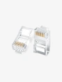 Разъем CABLETIME CN6US (CT-RC6U-P10) UTP RJ45 Cat.6, прозрачный модульный штекер