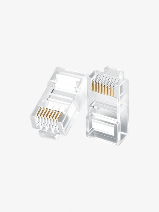 Разъем CABLETIME CN6US (CT-RC6U-P10) UTP RJ45 Cat.6, прозрачный модульный штекер