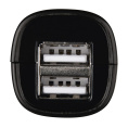 Автомобильное зарядное устройство HAMA H-1401660, 2xUSB-A, 12Вт, 1.2A, черный [00173624]