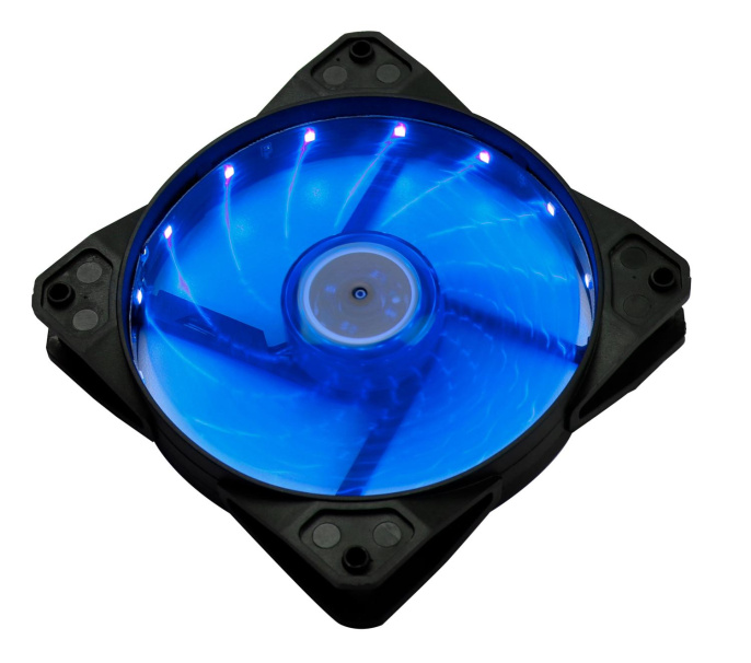 Вентилятор для корпуса Digma DFAN-LED-BLUE RGB 120х120x25 черный 3-pin 4-pin Molex 23дБ Ret