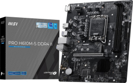 Материнская плата MSI PRO H610M-S DDR4 II Soc-1700 Intel H610 2xDDR4 mATX AC`97 8ch 7.1 GbLAN+HDMI