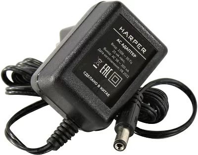 Радиобудильник HARPER HCLK-2060 Black (FM/AM 1.2" LED 2xAAA/230V)