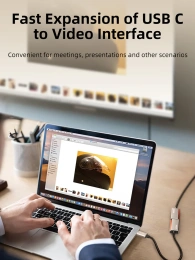 Адаптер CABLETIME CP16A (CT-CMDF8K-ZG) USB C-DisplayPort из цинка 8K/60 Гц