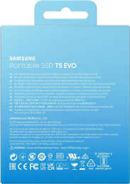 2ТБ Внешний диск SSD Samsung T5 Evo, USB-C, запись - 460МБ/с, чтение - 460МБ/с, черный [mu-ph2t0s/ww]