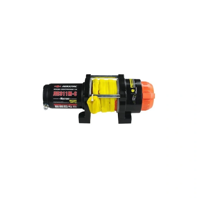 Электрическая лебедка с синтетическим тросом Автоспас ЛПЭ11М-С Мустанг W1399