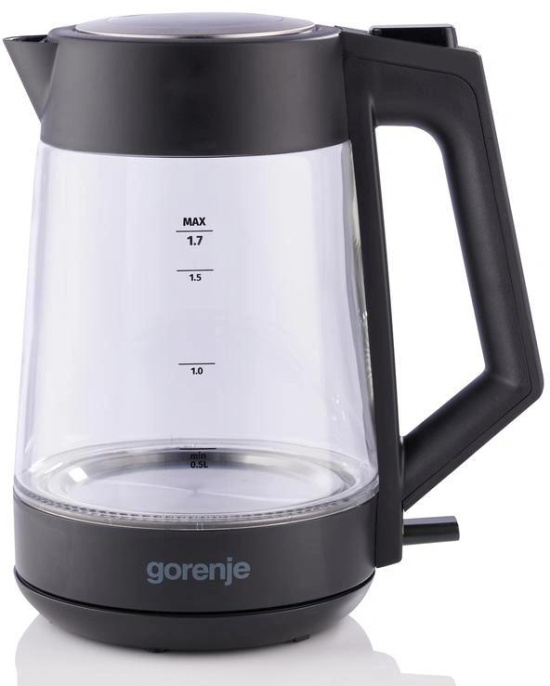 Чайник электрический Gorenje K17OGP 1.7л. 2200Вт черный/прозрачный корпус: стекло/пластик