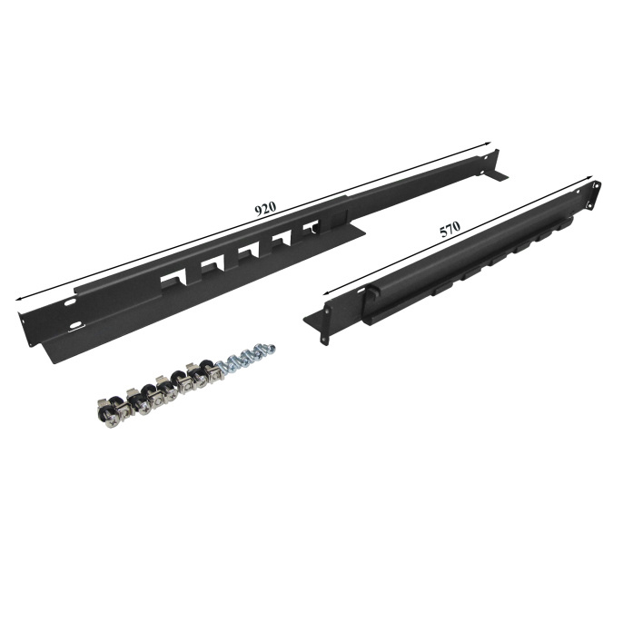 SVC RAIL-1000, Комплект раздвижных уголков рельс для крепления ИБП в стойку 19", Нагрузка кг :100, Габариты Г*Ш*В мм :570-920*57*44