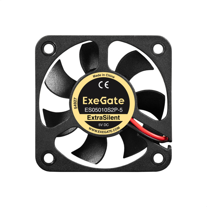 Вентилятор 5В DC ExeGate ExtraSilent ES05010S2P-5 (50x50x10 мм, Sleeve bearing (подшипник скольжения), 2pin, 4000RPM, 22dBA) EX299923RUS