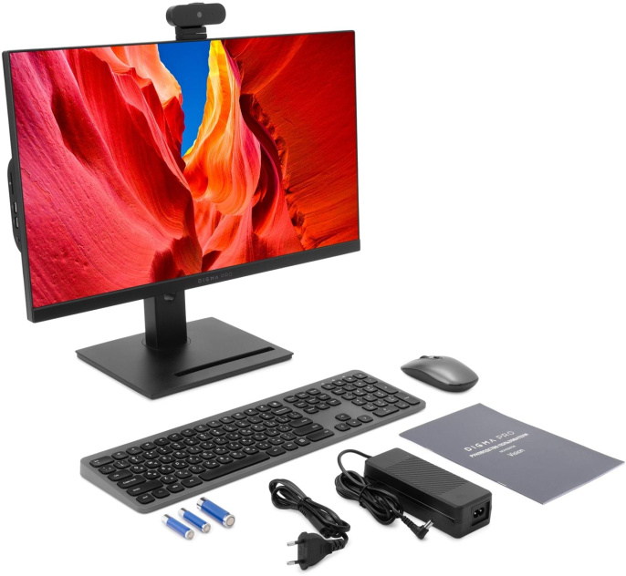 23.8" Моноблок DIGMA PRO Vision Full HD, Intel Core i3 1215U, 8ГБ DDR4, 256ГБ SSD,  Windows 11 Pro, черный [dm23p3-8cxw03]