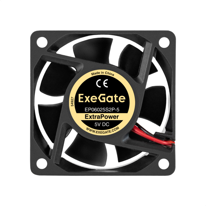 Вентилятор 5В DC ExeGate ExtraPower EP06025S2P-5 (60x60x25 мм, Sleeve bearing (подшипник скольжения), 2pin, 4800RPM, 33dBA) EX299929RUS