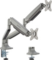 Кронштейн для мониторов ЖК Digma D-MM302D, до 35", до 15кг, крепление к столешнице, поворот и наклон, серый