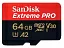 Micro SecureDigital 64GB SanDisk Extreme Pro microSD UH for 4K Video on Smartphones, Action Cams & Drones 200MB/s Read, 90MB/s Write, Lifetime Warranty[SDSQXCU-064G-GN6MA]