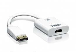 ATEN VC986-AT Конвертер, DisplayPort HDMI, DisplayPort HDMI, Male Female, без Б.П., 3840x2160 30 Hz/1920x1200 60Hz;Макс.частота пикселизации 297 MГц;DP1.2a/HDMI 1.4 3D, Deep Color, 4K /HDCP 1.3/DVI 1.1