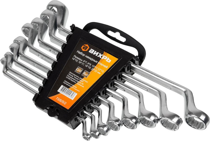 Набор накидных ключей 8 штук 6 - 22 Вихрь 73/6/5/2