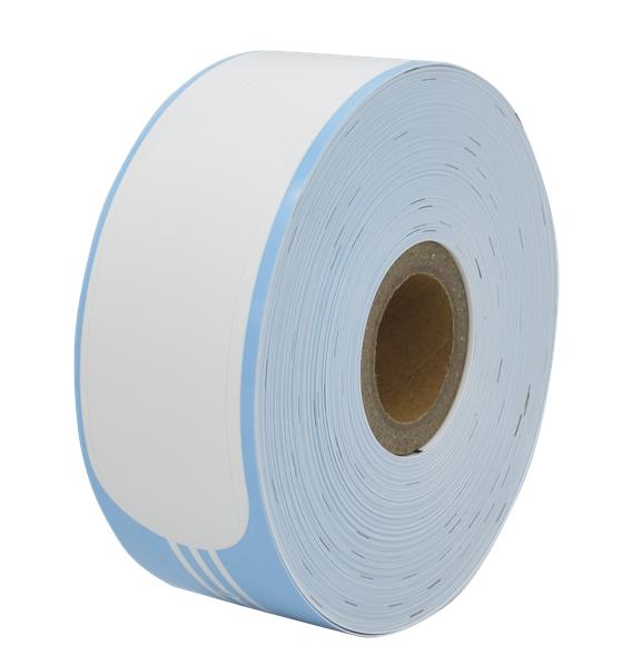 Рулон Ninestar G&G браслеты для термопринтеров, 35 mm/260 mm, втулка 24 мм, цвет голубой, 100 шт в рулоне, клипсы в комплекте RL-B-RF1