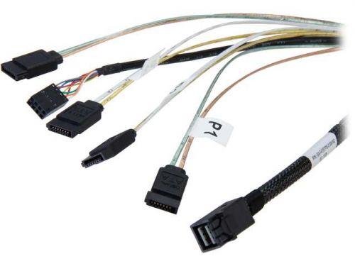 Кабель Cable SFF-8643 - 4*SATA M01819 MiniSAS HD -to- 4*SATA , 0.5m analog LSI00410, LSI00409, 2279800-R