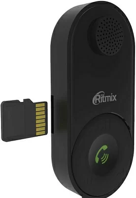 Автомобильный FM-модулятор Ritmix FMT-B400 черный MicroSD BT USB (80000850)