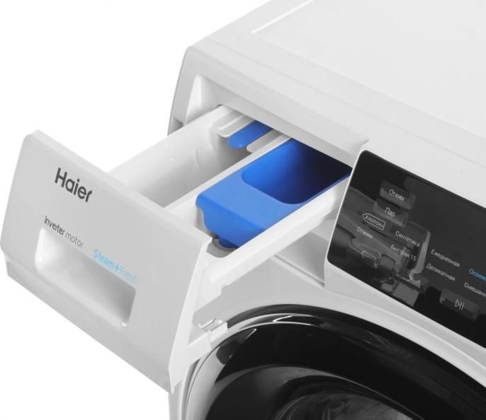 Стиральная машина узкая HAIER HW60-BP12919B, с фронтальной загрузкой, 6кг, 1200об/мин, с паром, инверторная