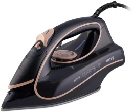 Утюг DOMFY DSC-EI901,  с паровым ударом,  3000Вт,  черный и золотистый