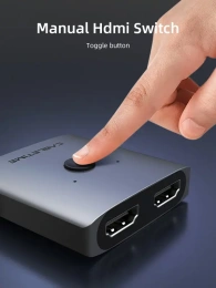 Переключатель CABLETIME CP30G (CT-HS4K-2G) HDMI 2-в-1, 4K@60 Гц, космический серый