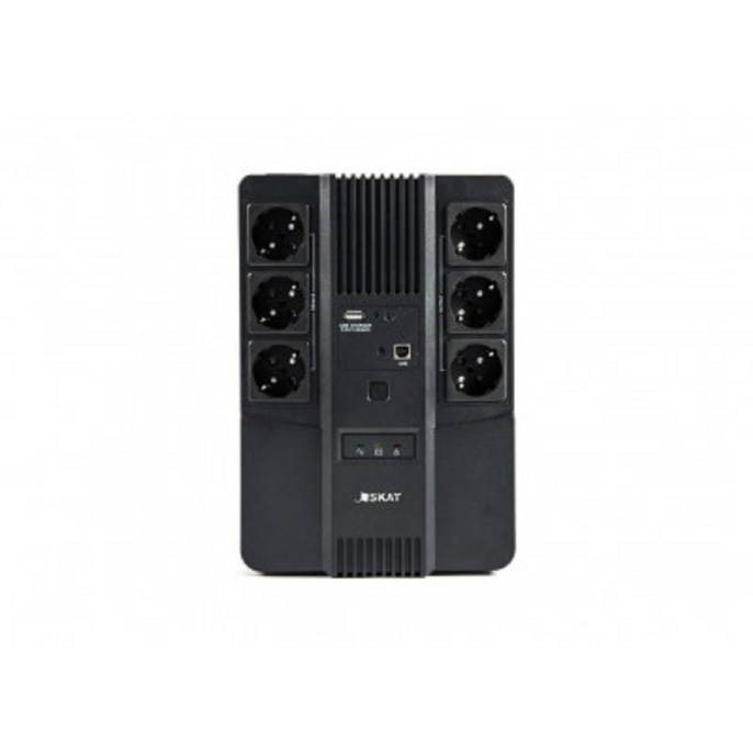 ИБП Бастион SKAT-UPS 600-AI-IN-1x7 {Line-interactive, 600/360Вт, USB/RJ-45, АКБ 1х 7Ач, сверху ЕВРО 3+3, реестр МПТ} 8998 (8998 SKAT-UPS 600-AI-IN-1x7)
