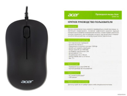 Мышь Acer OMW140 черный оптическая 1200dpi USB 3but ZL.MCEEE.00L