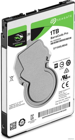Жесткий диск Seagate SATA-III 1TB ST1000LM049 Notebook/Desktop Barracuda Pro 4KN 7200rpm 128Mb 2.5"