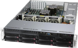 Корпус Supermicro SuperChassis 2U 825BTQC-R1K23LPB/HDD 8 LFF+opt.fix.HDD 2 LFF+opt.HDD 2 SFF/7xLP/2x1200W/ Backplane 8xSATA/SAS (CSE-825BTQC-R1K23LPB)