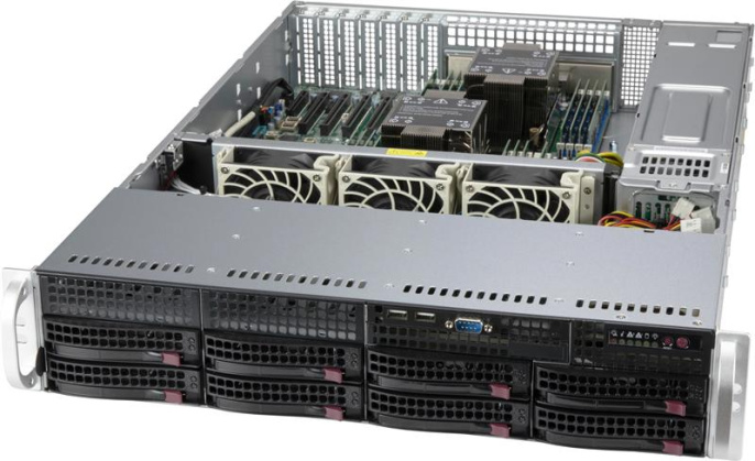 Корпус Supermicro SuperChassis 2U 825BTQC-R1K23LPB/HDD 8 LFF+opt.fix.HDD 2 LFF+opt.HDD 2 SFF/7xLP/2x1200W/ Backplane 8xSATA/SAS (CSE-825BTQC-R1K23LPB)