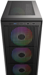 Корпус ID-Cooling Ware 310 черный без БП ATX 6x120mm 2xUSB2.0 1xUSB3.0 audio bott PSU WARE 310 ARGB