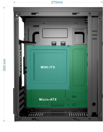 Корпус mATX BLOODY BD-CC101, Mini-Tower, без БП,  черный [bd-cc101-bk]
