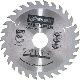 Диск пильный по дереву CLEAN LINE (115х22.2 мм; 30Т) SKRAB 34113