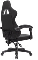 Кресло игровое KNIGHT Wolf RGB, ткань, до 120кг, шарнирные подлокотники,  черный