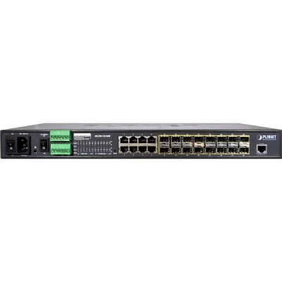 Коммутатор PLANET MGSW-24160F 16-Port 100/1000Base-X SFP + 8-Port 10/100/1000Base-T L2/L4 Managed Metro Ethernet Switch (AC+2 DC, DIDO)