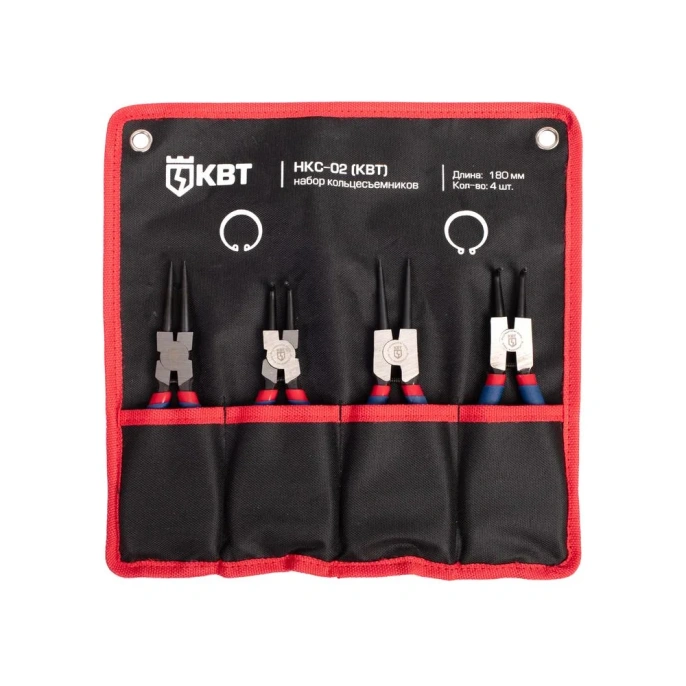 Набор съемников стопорных колец КВТ НКС-02 серия МАСТЕР 77443