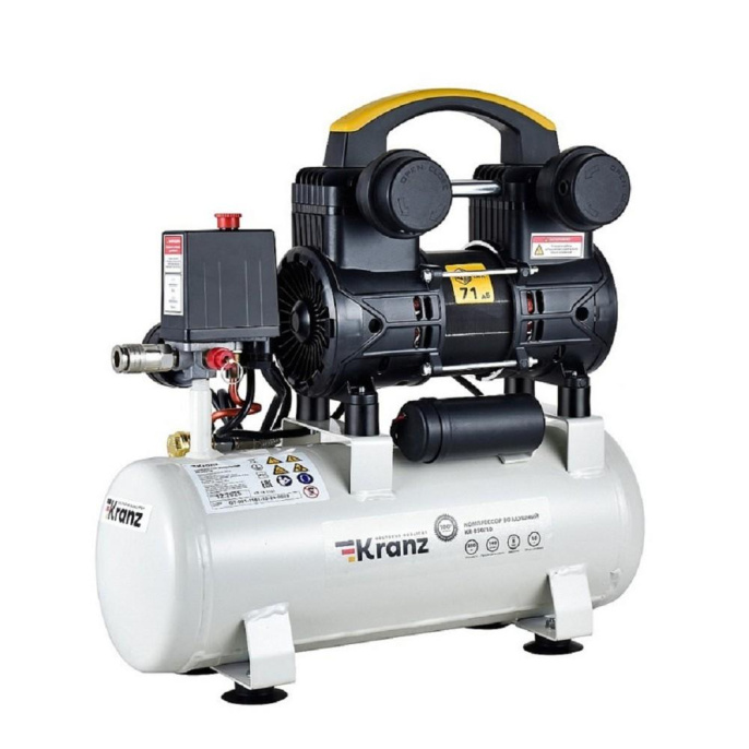 Компрессор воздушный безмасляный KR-850/10, 850Вт, 140 л/мин, 10л