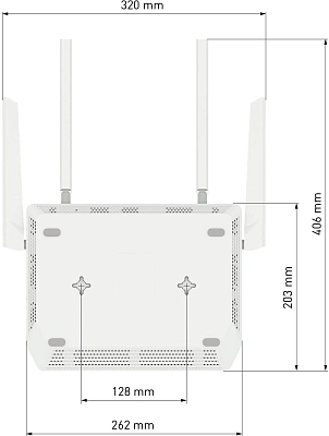 Роутер беспроводной Keenetic Peak (KN-2710 + KN-3311) AC2600 10/100/1000BASE-TX/SFP/4g ready серый