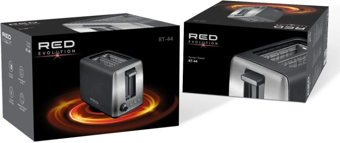 Тостер RED solution RT-44,  темно-серый/серебристый