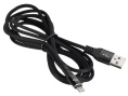 Кабель Digma Lightning (m) -  USB (m),  2м,  2A,  черный [light-2m-braided-blk]