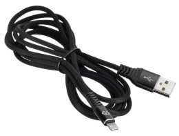 Кабель Digma Lightning (m) -  USB (m),  2м,  2A,  черный [light-2m-braided-blk]
