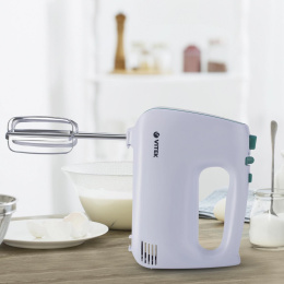 Миксер Vitek VT-1490, ручной,  белый и зеленый