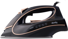 Утюг DOMFY DSC-EI901,  с паровым ударом,  3000Вт,  черный и золотистый