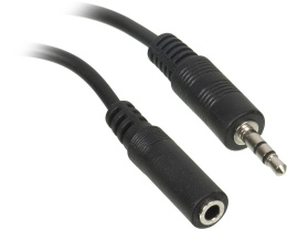 Кабель-удлинитель аудио Buro BAAC003-1,  Jack 3.5 (m) -  Jack 3.5 (f),  1м, черный