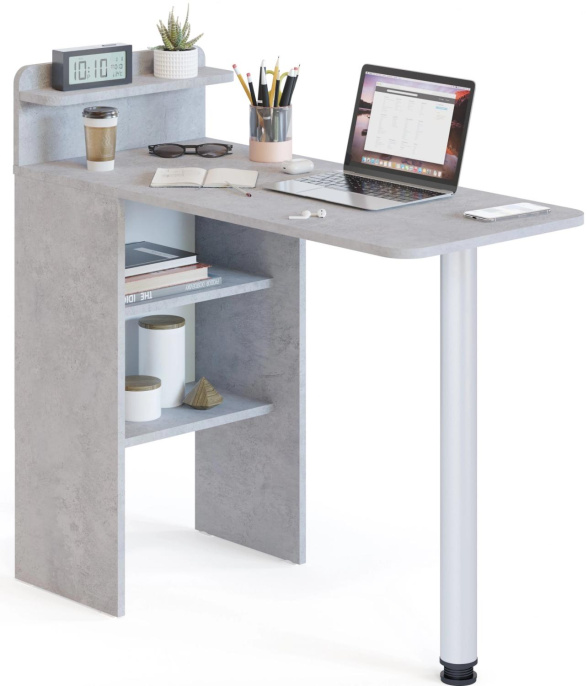 Стол для компьютера Сокол СП-19 складн. столешница ЛДСП бетон каркас хром 00-00015992
