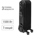 Масляный обогреватель TDM ELECTRIC МО-7К, чёрный, 1500 Вт, 7 сек, регулируемый термостат, SQ2501-0904